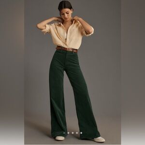 NWT Anthropologie MOTHER The Ditcher Roller Zip Sneak Corduroy High-Rise Wide